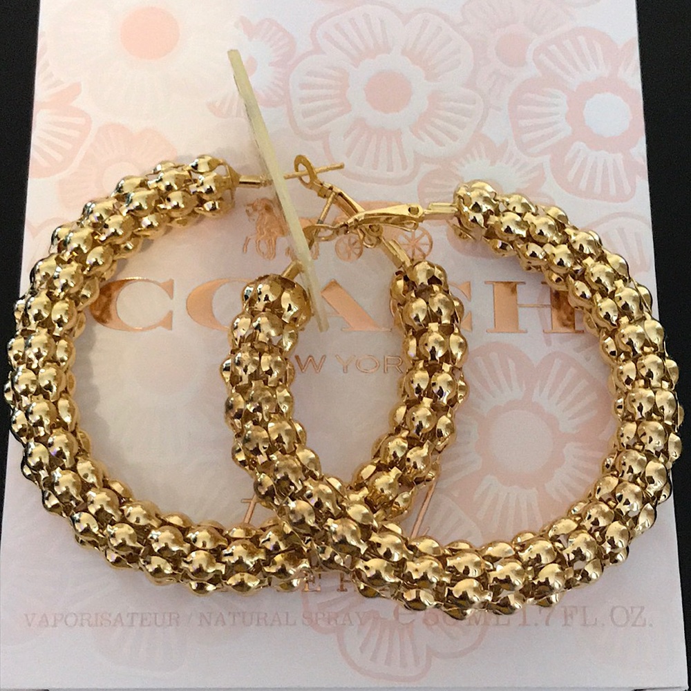 Gold Statement Hoop Earrings